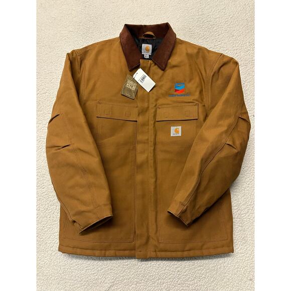 Carhartt Other - NWT* Carhartt Mens C003 BRN Duck Quilted Lined Coat Jacket Size XL